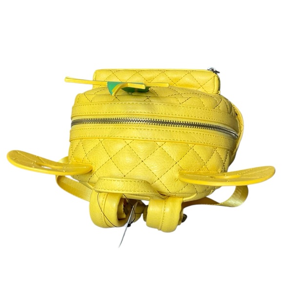 Disney Loungefly Quilted Yellow Pineapple Mini Backpack Bag NWT - Picture 5 of 11